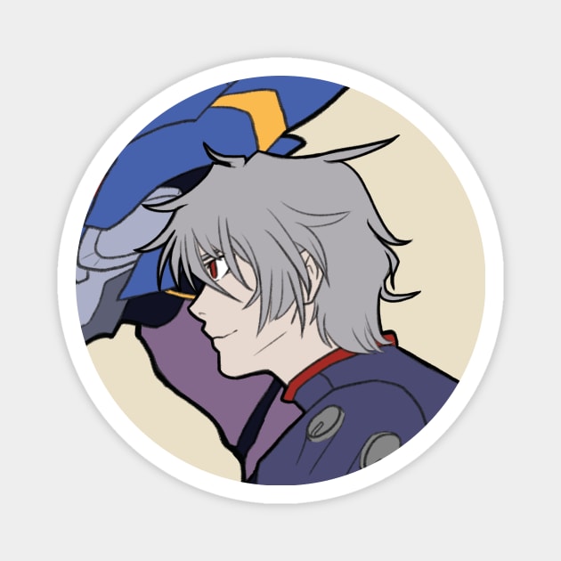 Kaworu and Eva Unit 06 Magnet by vdrawsrobots